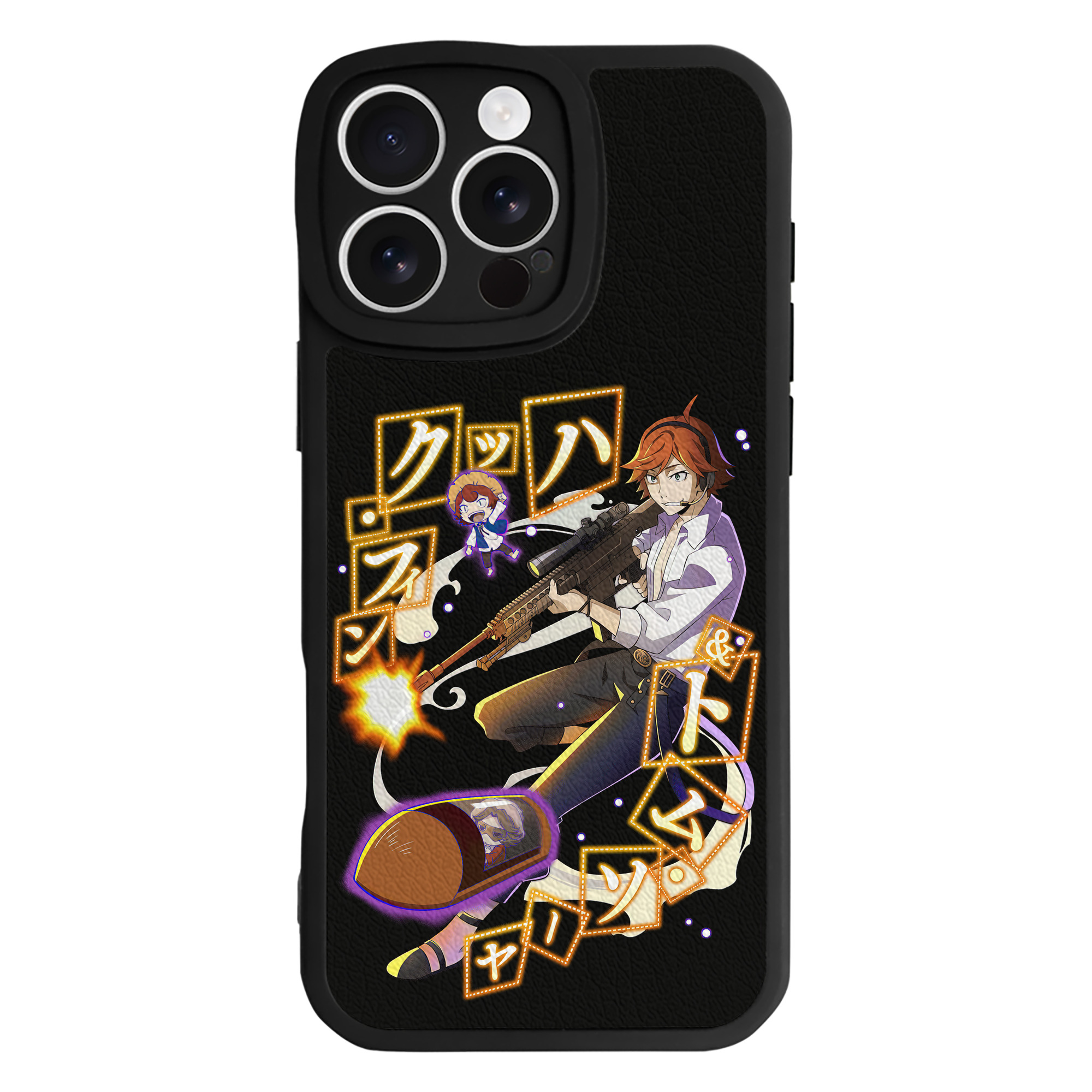 （画像用） 文豪ストレイドッグス Bungo Stray Dogs 【iPhone 16シリーズ対応】シリコンスマホケース（レザー調） 材質：シリコン